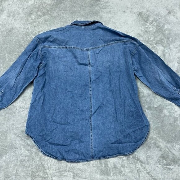 Gloria Vanderbilt Womens Denim Button-Up Shirt XL Casual Loose Fit d0630 - Picture 7 of 8